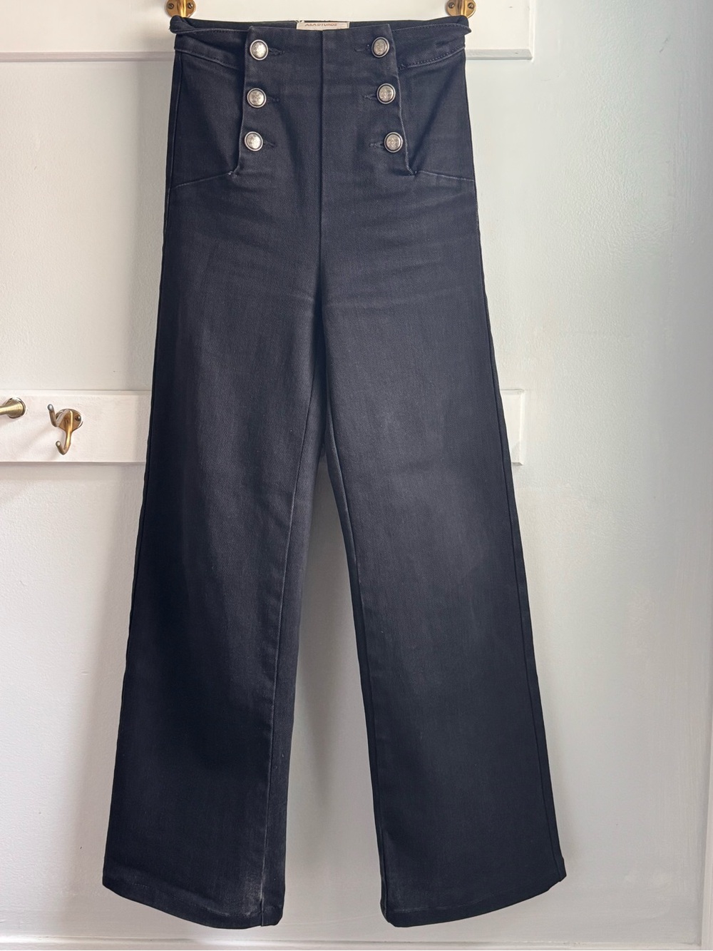High-Waist Wide-Leg Women’s Jeans - Black